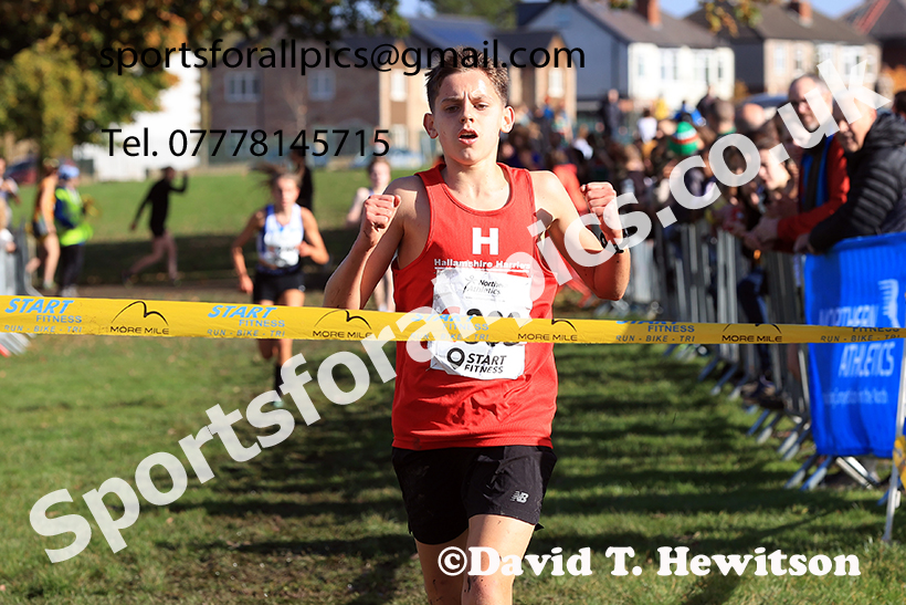 Boys under-15s, 2024 Northern Cross Country Relays, Graves Park, Sheffield.   Photo: David T. Hewitson/Sports for All Pics